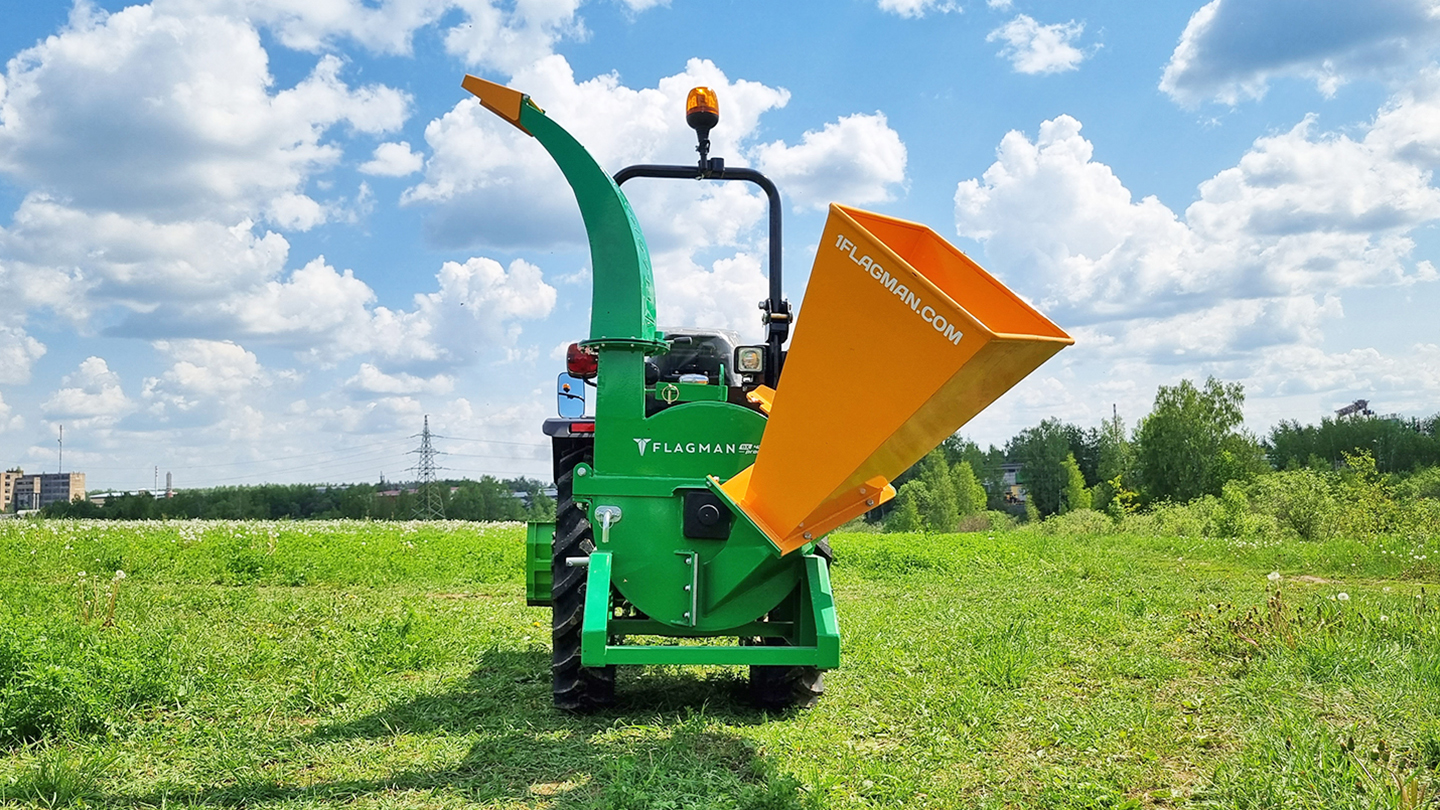 Измельчитель веток коммунальный Flagman | Флагман BX 42S + (кардан 120см/6х6/усиленный/со шпонкой) 0