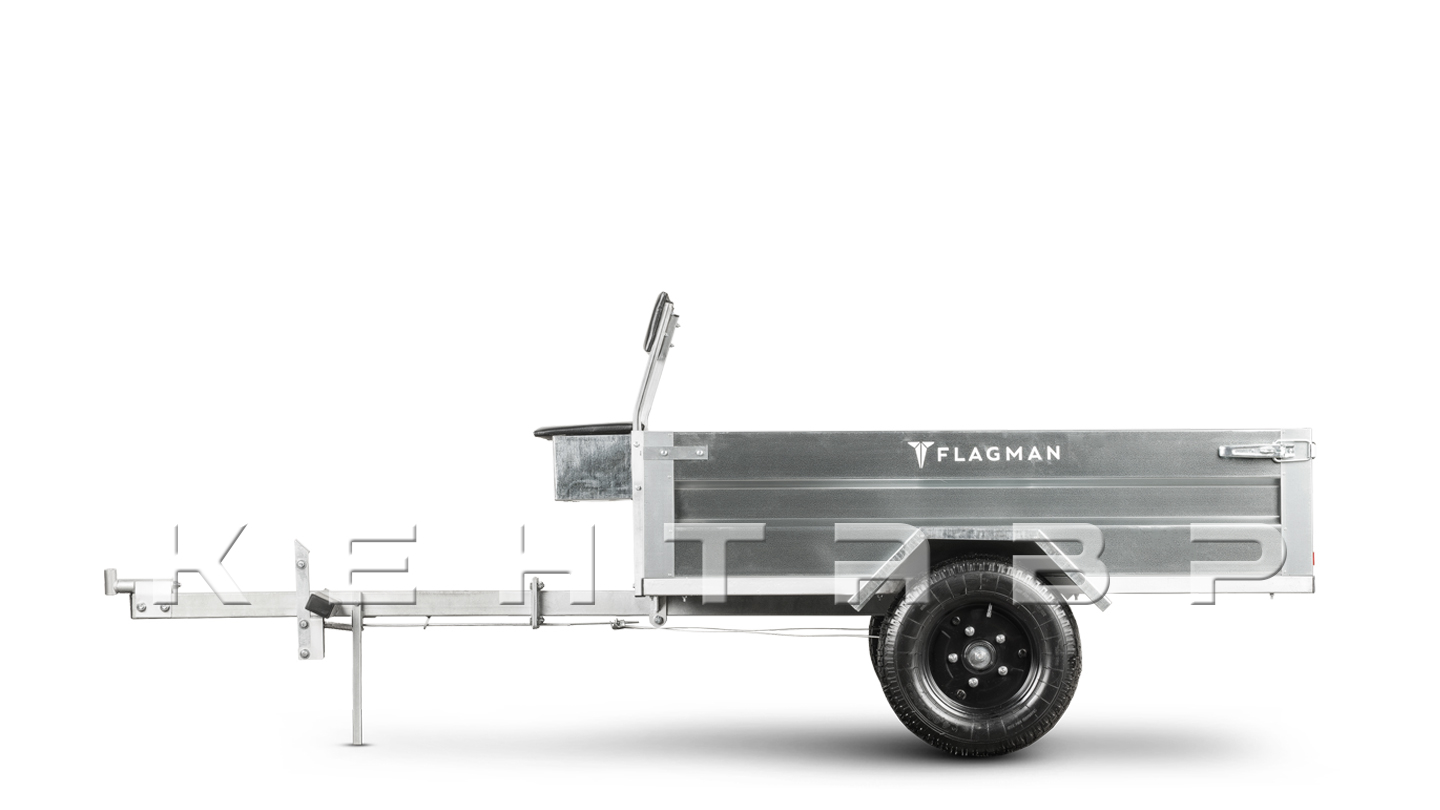 Прицеп Flagman | Флагман ПТМ — 0,5 к мотоблоку/мини-трактору